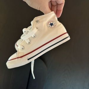Converse high tops - kids size 8, white